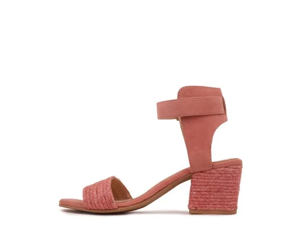 Rayna Ankle Strap Sandals – Suede or Jute, Adjustable Buckle, 2-Inch Heel