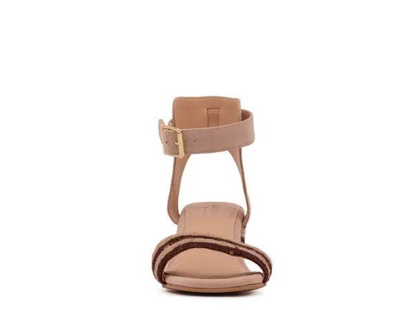 Rayna Ankle Strap Sandals – Suede or Jute, Adjustable Buckle, 2-Inch Heel