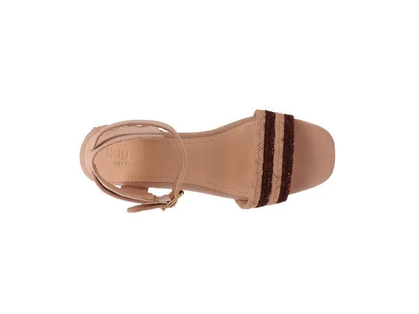 Rayna Ankle Strap Sandals – Suede or Jute, Adjustable Buckle, 2-Inch Heel