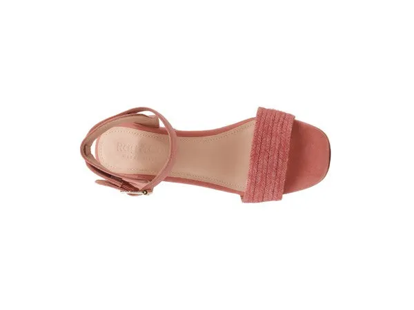 Rayna Ankle Strap Sandals – Suede or Jute, Adjustable Buckle, 2-Inch Heel