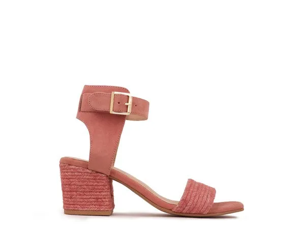 Rayna Ankle Strap Sandals – Suede or Jute, Adjustable Buckle, 2-Inch Heel