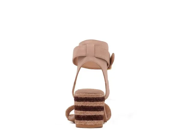 Rayna Ankle Strap Sandals – Suede or Jute, Adjustable Buckle, 2-Inch Heel