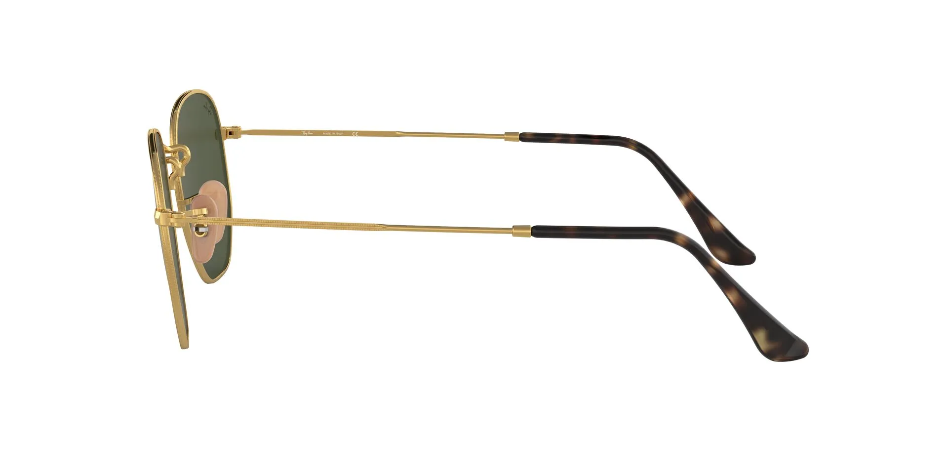 RB3548N Hexagonal Flat Lenses Gold/Green XL