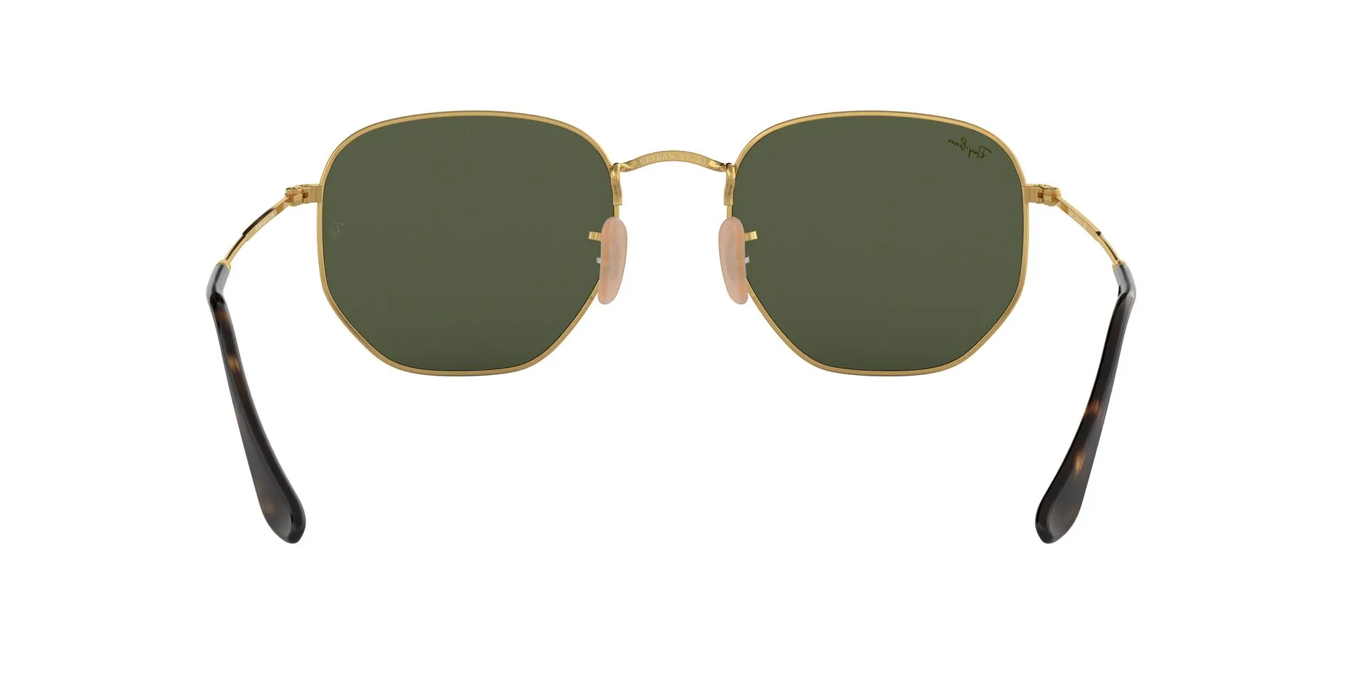 RB3548N Hexagonal Flat Lenses Gold/Green XL