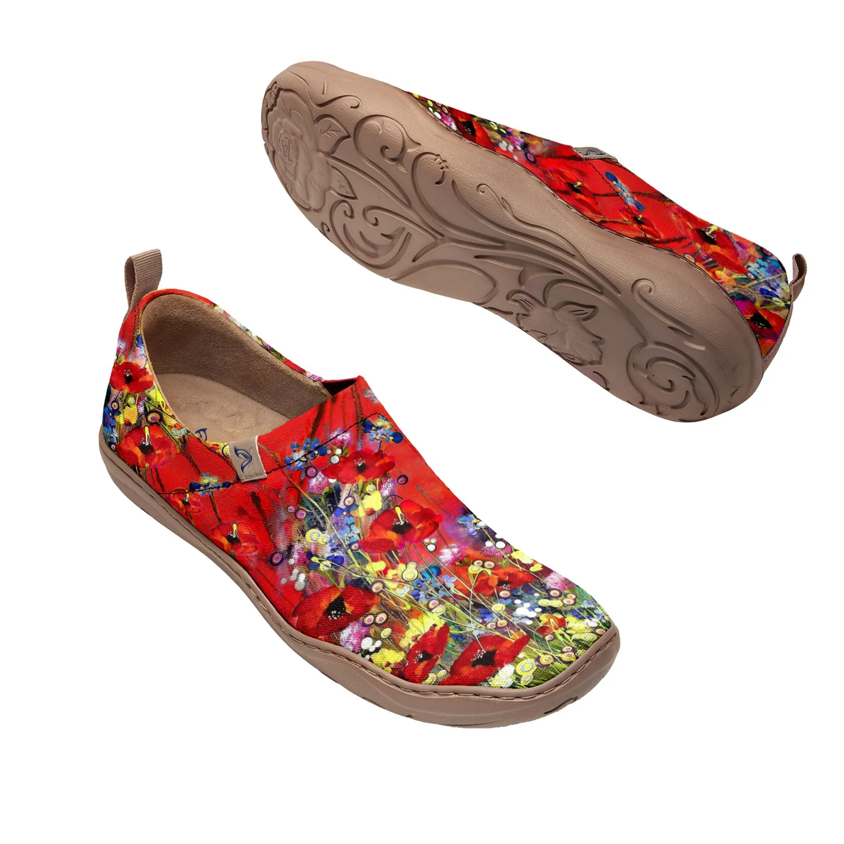 Red Wildflowers  Slip-On