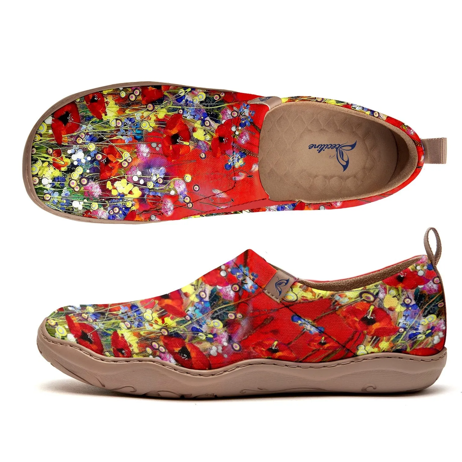 Red Wildflowers  Slip-On