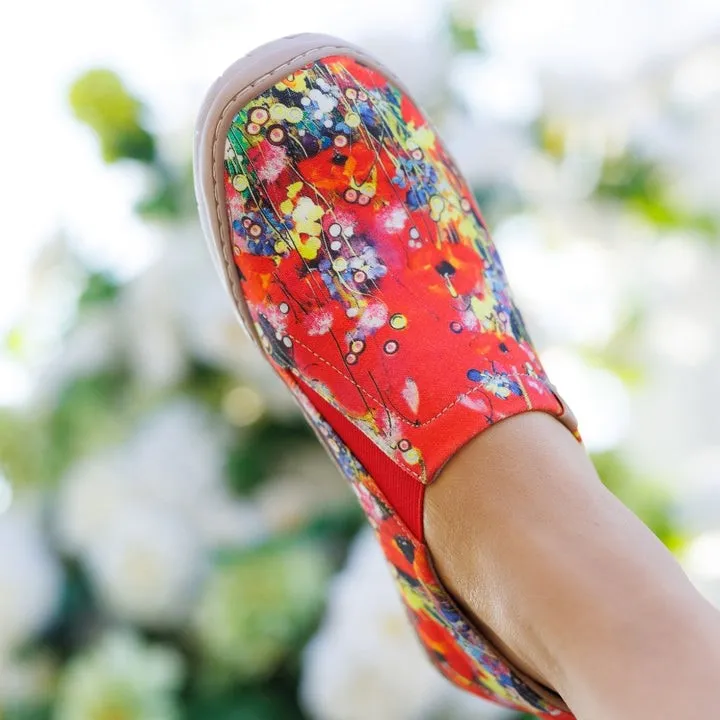 Red Wildflowers  Slip-On