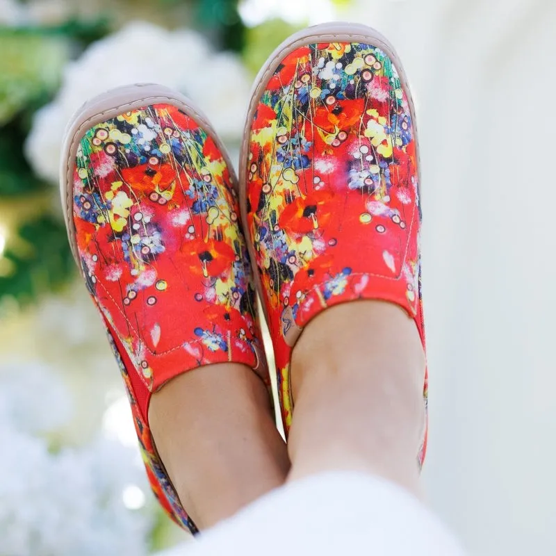 Red Wildflowers  Slip-On