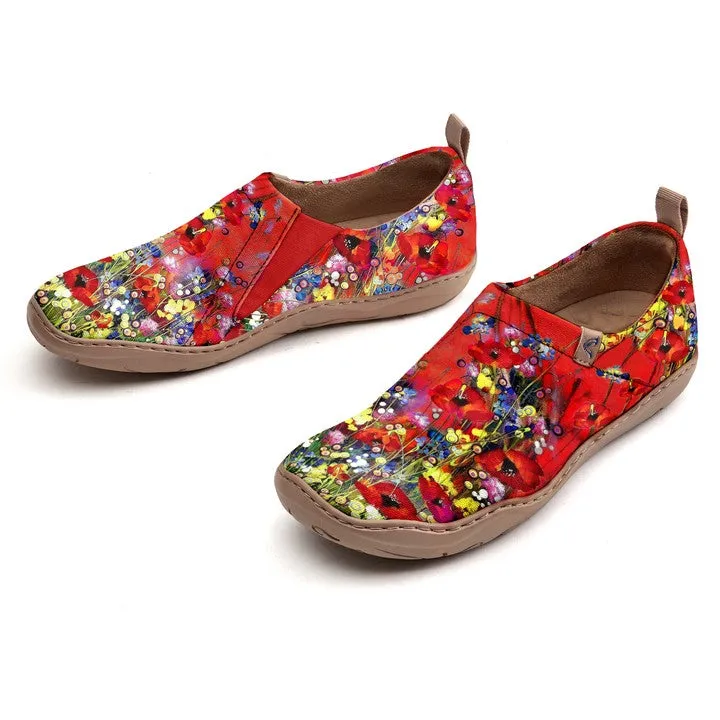 Red Wildflowers  Slip-On