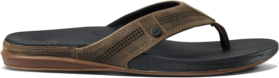 REEF Cushion Lux Men's Flip Flop, Ultra Soft Cushion Footbed, Full Grain Leather Strap