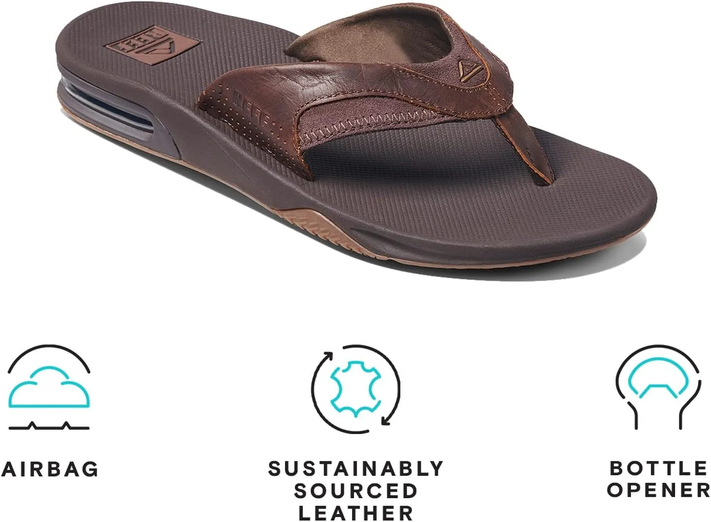 Reef Men's Leather Fanning Sandal