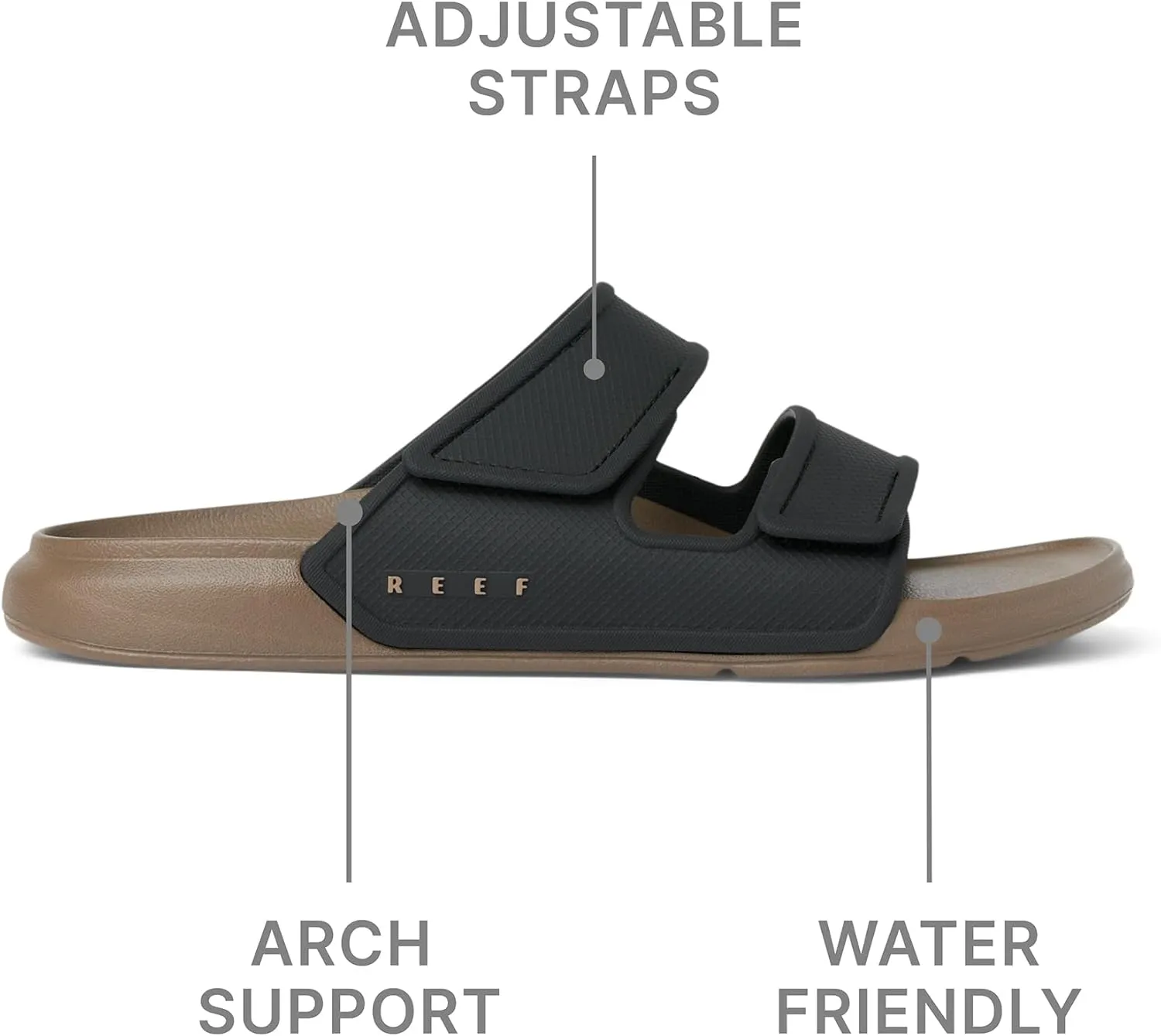 REEF Oasis Adapt Men's Slide Sandal, Soft and Supportive Footbed, Water Friendly