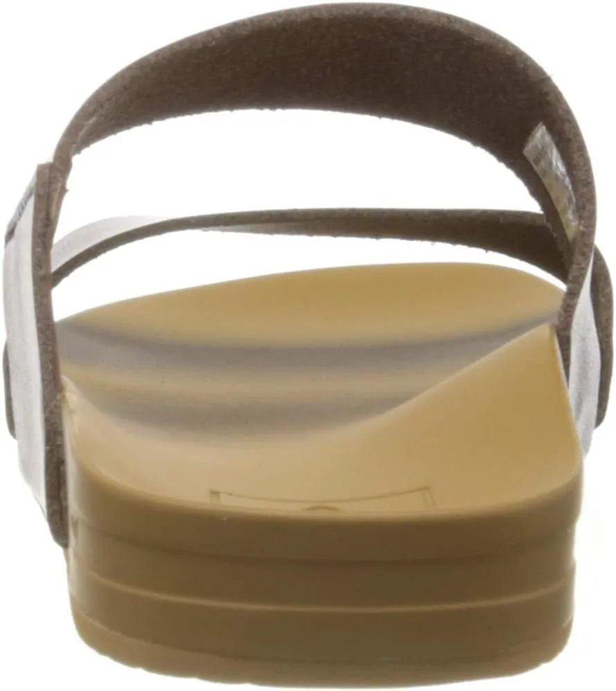 Reef Women's Cushion Vista Fashion Slide Sandal, Vegan Leather Strap, Soft Footbed