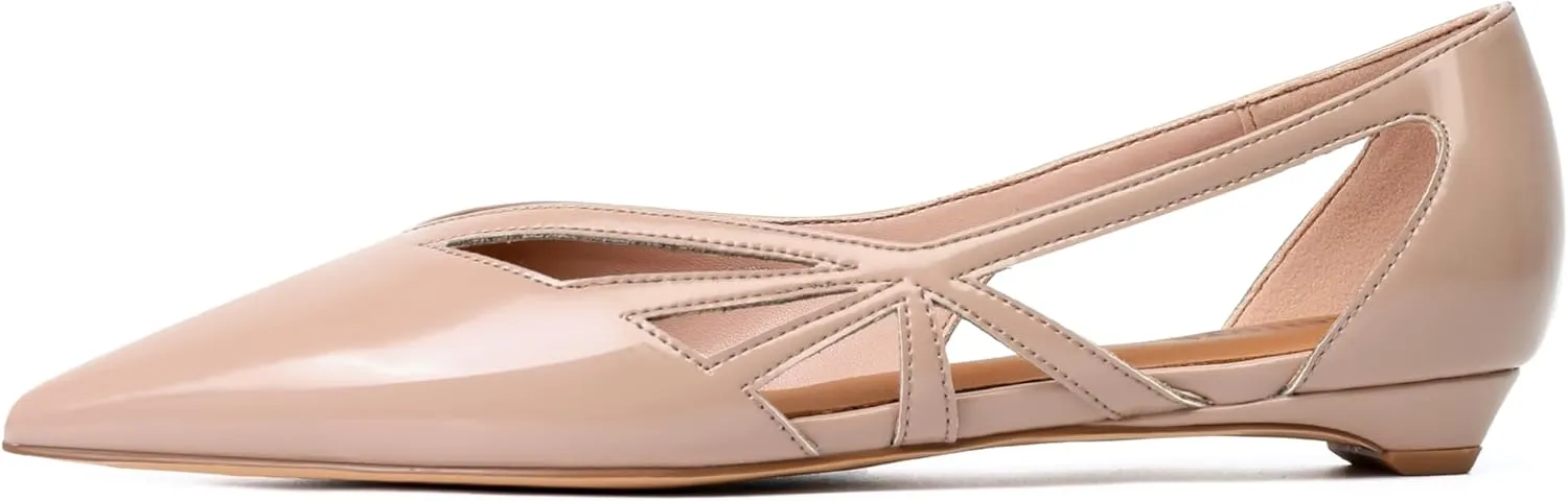 Reitoye Flats for Womens Closed Pointed Toe Ballet Flat Comfortable Dressy Work Slip On Casual Shoes Womens Flats
