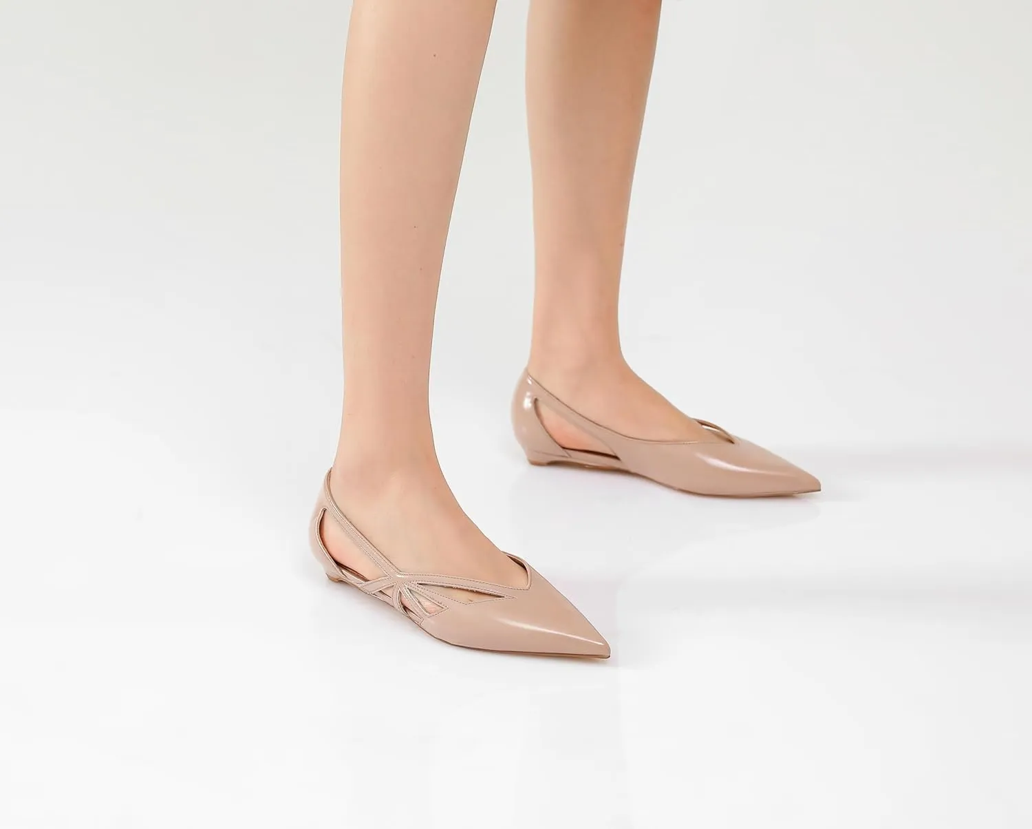 Reitoye Flats for Womens Closed Pointed Toe Ballet Flat Comfortable Dressy Work Slip On Casual Shoes Womens Flats