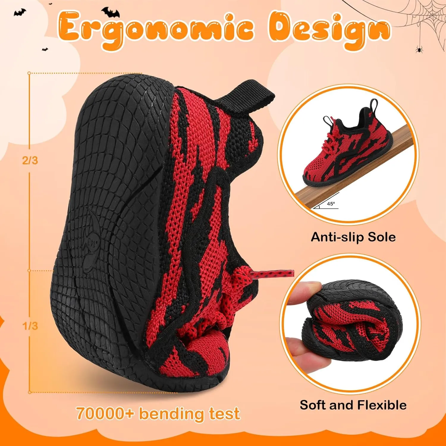 relxfeet Toddler Boys Girls Shoes Little Kids Sneakers Lightweight Breathable Slip on Walking Tennis Shoes