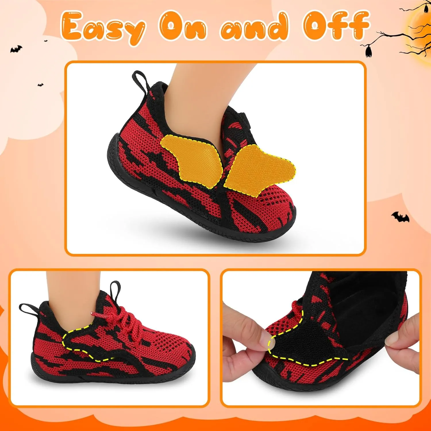 relxfeet Toddler Boys Girls Shoes Little Kids Sneakers Lightweight Breathable Slip on Walking Tennis Shoes