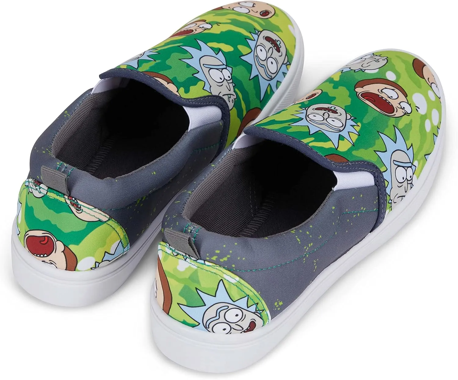 RICK AND MORTY Mens Shoes - Mens Slip On Sneakers - Rick & Morty Canvas Slip On Sneakers