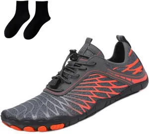 Rival Footwear Barefoot Shoes for Women & Men, Breathable Non-Slip Athletic Footwear Wide Toe Water Shoes, Wide Toe Box Non-Slip Breathable Beach Pool Hiking Shoes