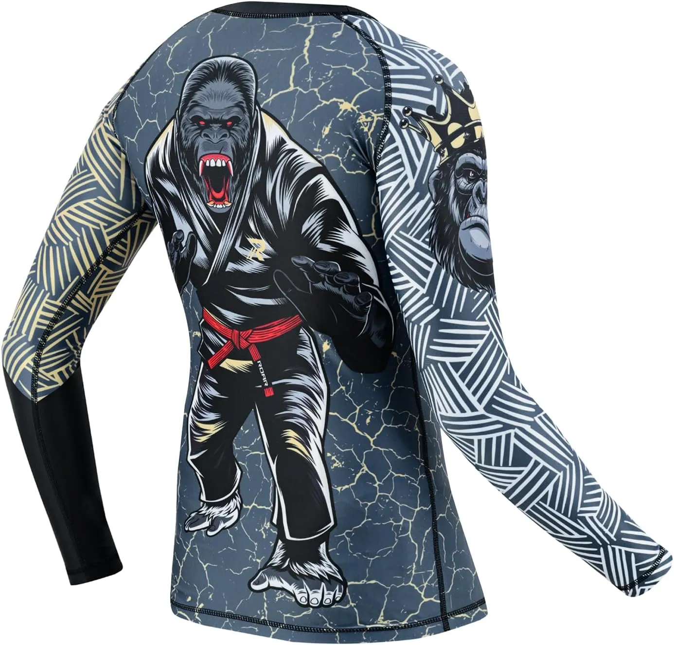 Roar BJJ Kid's MMA Rash Guard Training No-Gi and Gi Jiu Jitsu Rashguard MMA Grappling Compression Shirts Wrestling