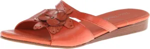 Rose Petals Women's Fiji Dress Sandal,Coral Soft Maia Leather,5 W US