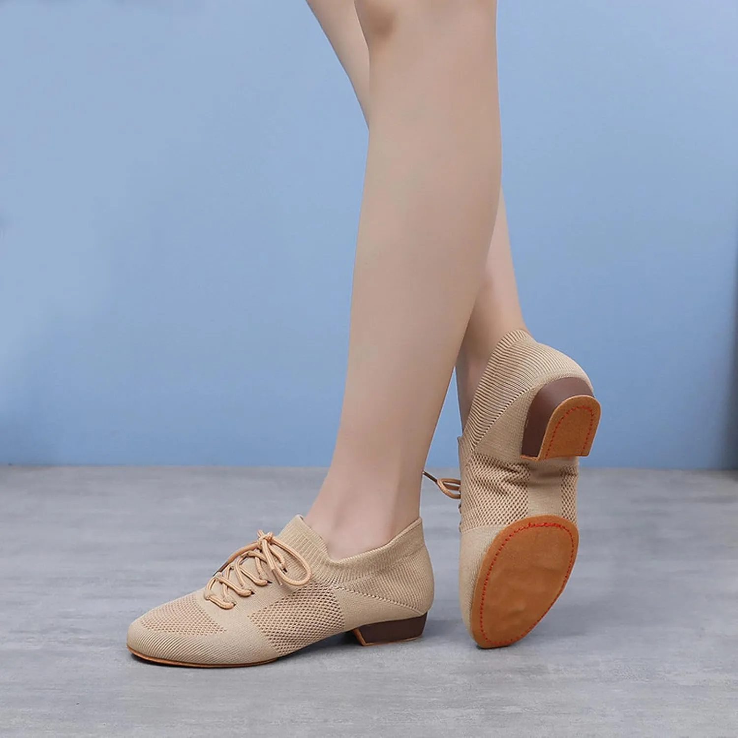 Rosefinch Women's Jazz Dance Shoes Knitted Yoga Latin Ballet Modern Dance Practice Shoes