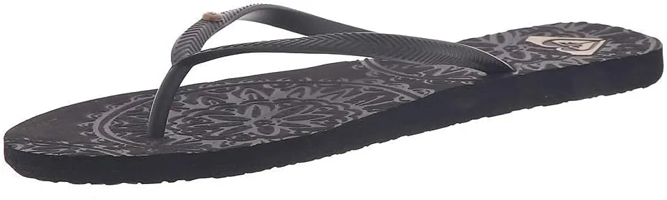 Roxy womens Roxy Antilles Flip Flop Sandal, Black 3, 8 US
