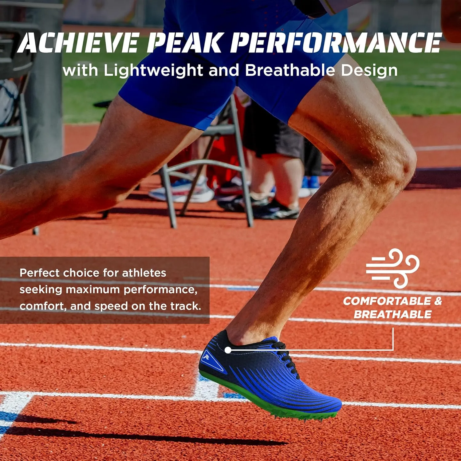 RUNIC Track & Field Shoes for Men, Women & Kids – Pro Running Spikes for Sprint, Race & Training – 7 Spikes   Extra Spikes & Wrench (US Men Size)
