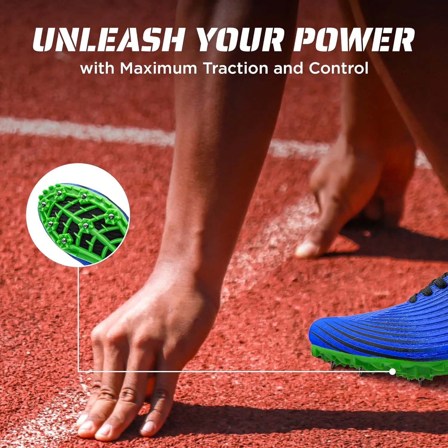 RUNIC Track & Field Shoes for Men, Women & Kids – Pro Running Spikes for Sprint, Race & Training – 7 Spikes   Extra Spikes & Wrench (US Men Size)
