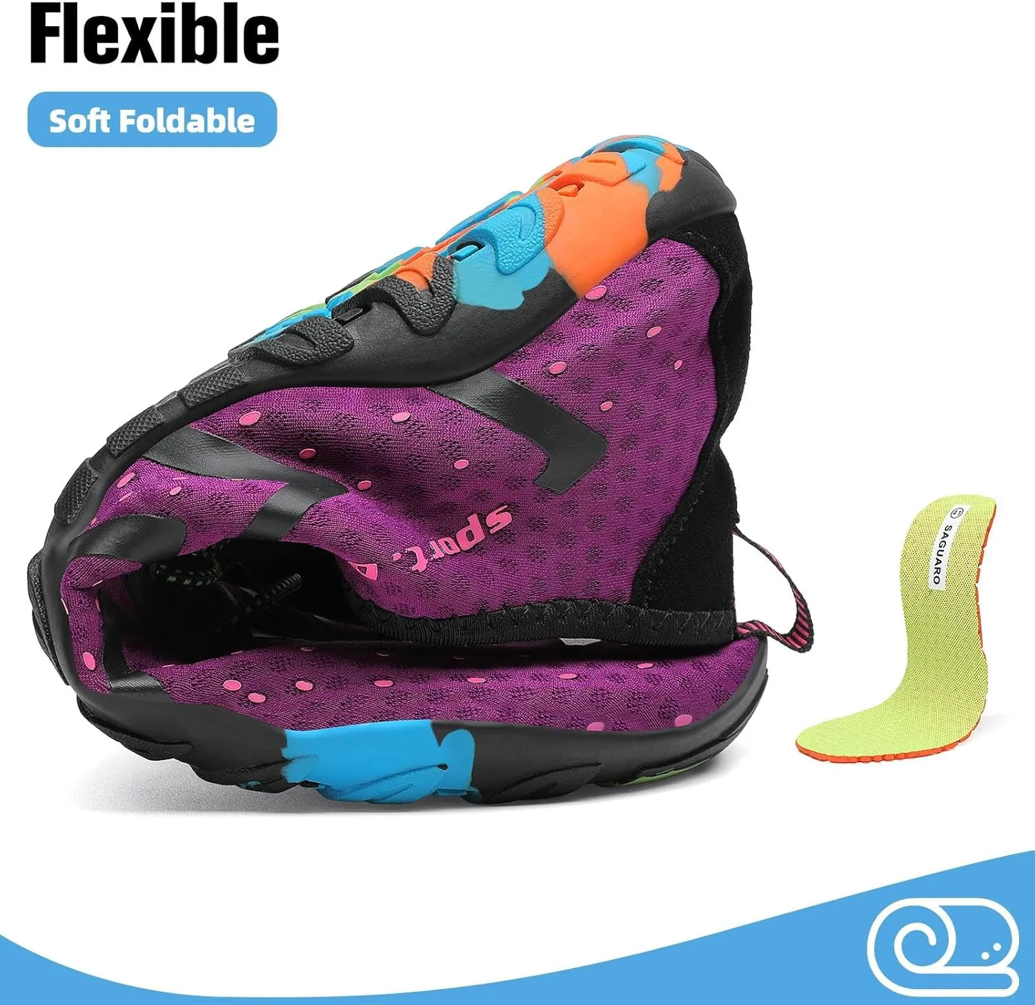 SAGUARO Quick-Dry Water Shoes for Women – Swim Shoes, Beach Shoes, Aqua Shoes with Lightweight, Breathable, Slip-Resistant Design for Pool & Outdoor Use