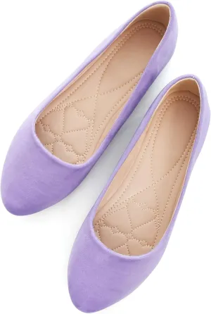 SAILING LU Pointy Toe Shoes Women Ballet Flats Comfort Solid Flat Shoes for Women Work Slip On Moccasins