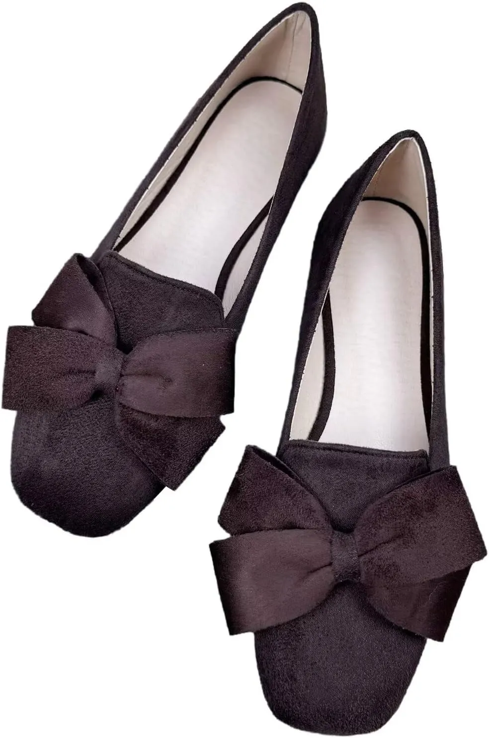 SAILING LU Womens Bowknot Pointed Toe Shoes Comfortable Ballet Flats Slip on Loafers Dressy Flats for Party
