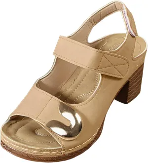 Sandals for Women 2025 Dressy Summer Chunky Heels Sandals Comfortable Orthopedic Walking Platform Sandal Casual Open Toe Slip-On Wedge Heel Dressy Ankle Strap Shoes with Arch Support