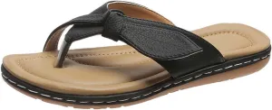 Sandals Women Dressy Summer Flat Leaves Twisted Straps Thong Clip Toe Flip Flops Vintage Lightweight Comfortable Outdoor Ladies Beach Shoes Slippers
