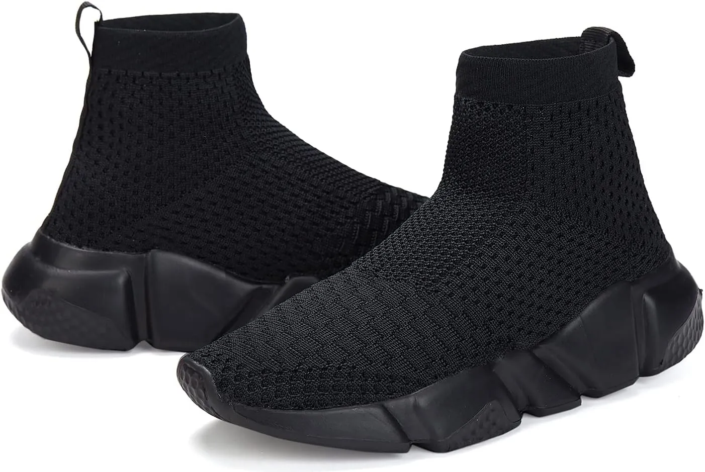 Santiro Boys Shoes Girls Sock Shoes High Tops Breathable Knit Slip On Shoes