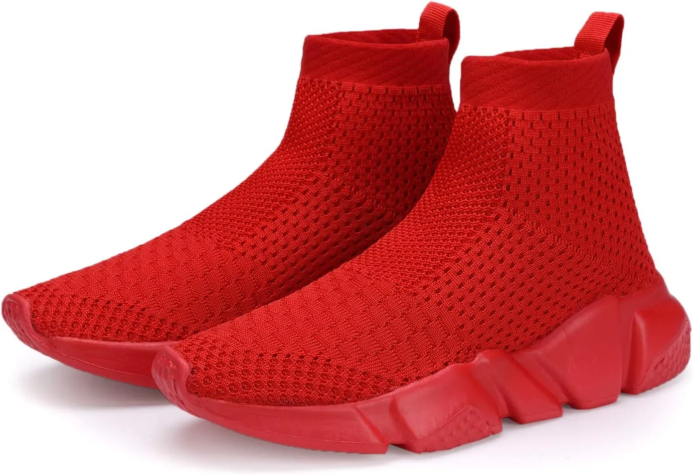 Santiro Boys Shoes Girls Sock Shoes High Tops Breathable Knit Slip On Shoes