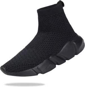 Santiro Boys Shoes Girls Sock Shoes High Tops Breathable Knit Slip On Shoes