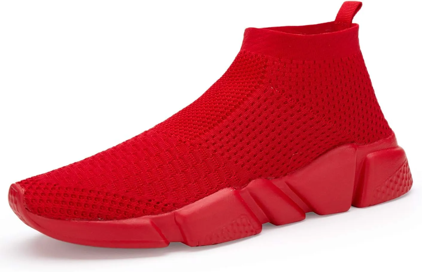 Santiro Mens Walking Shoes Breathable Knit Slip On Sneakers Lightweight Athletic Gym Shoes