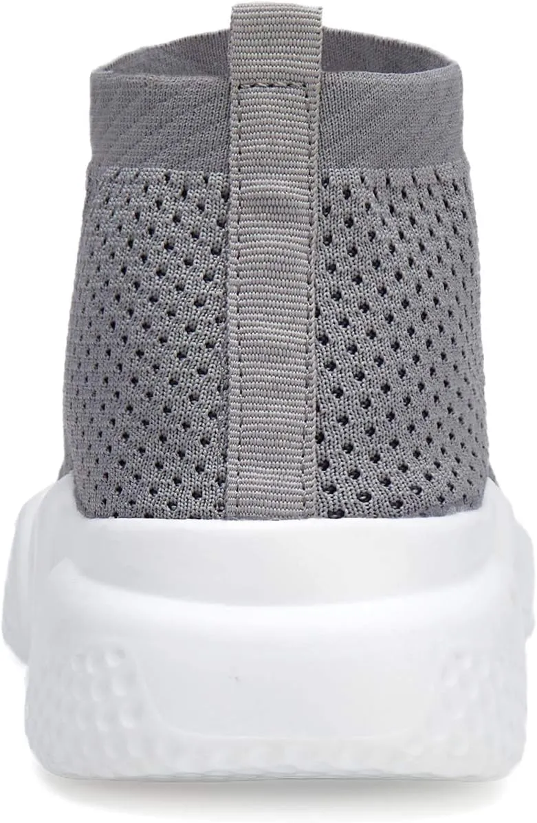 Santiro Mens Walking Shoes Breathable Knit Slip On Sneakers Lightweight Athletic Gym Shoes