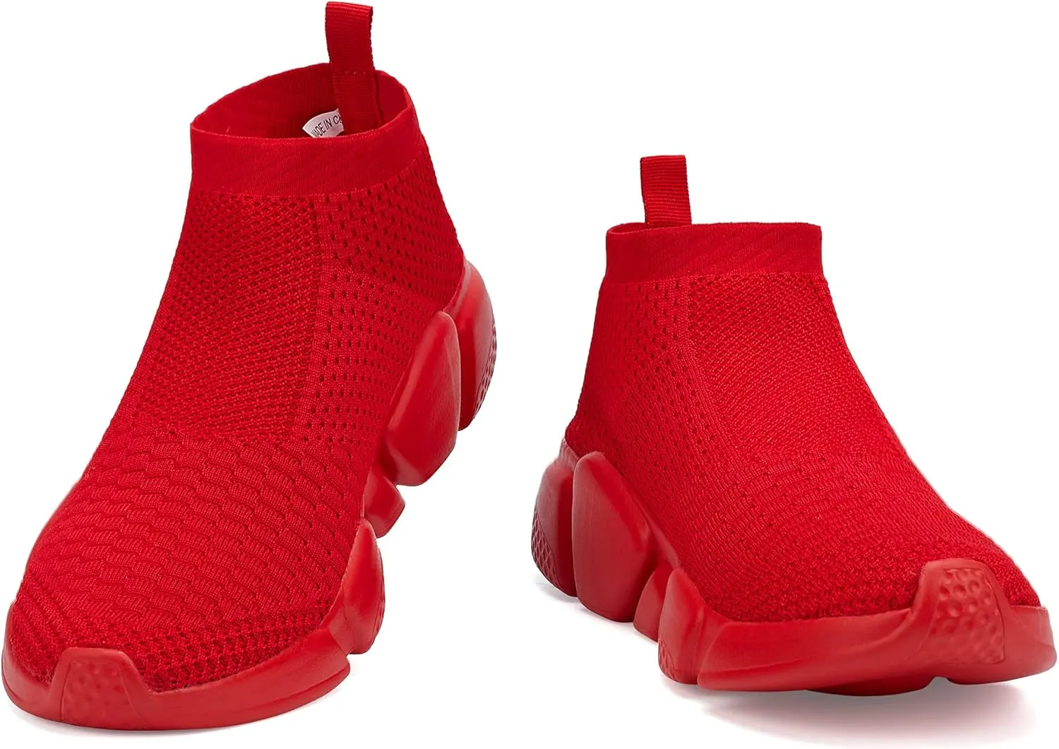 Santiro Mens Walking Shoes Breathable Knit Slip On Sneakers Lightweight Athletic Gym Shoes