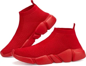 Santiro Mens Walking Shoes Breathable Knit Slip On Sneakers Lightweight Athletic Gym Shoes