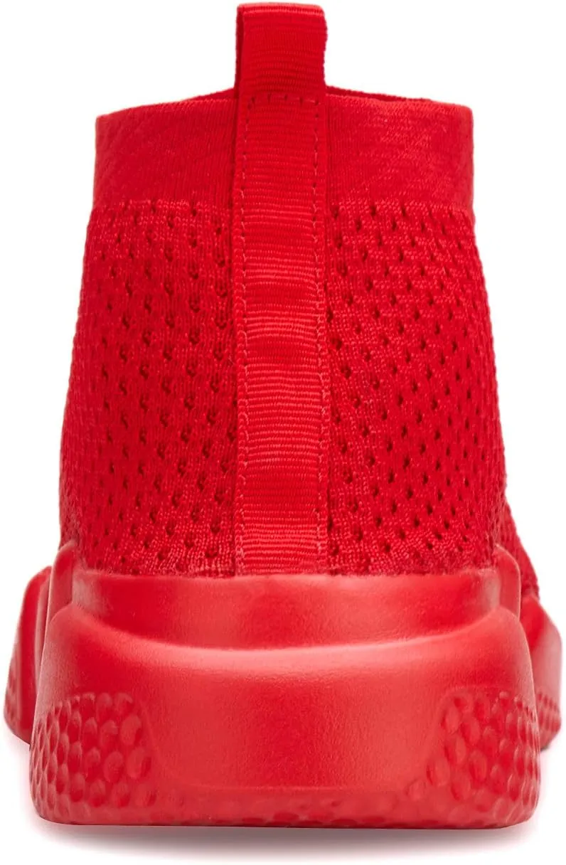 Santiro Mens Walking Shoes Breathable Knit Slip On Sneakers Lightweight Athletic Gym Shoes