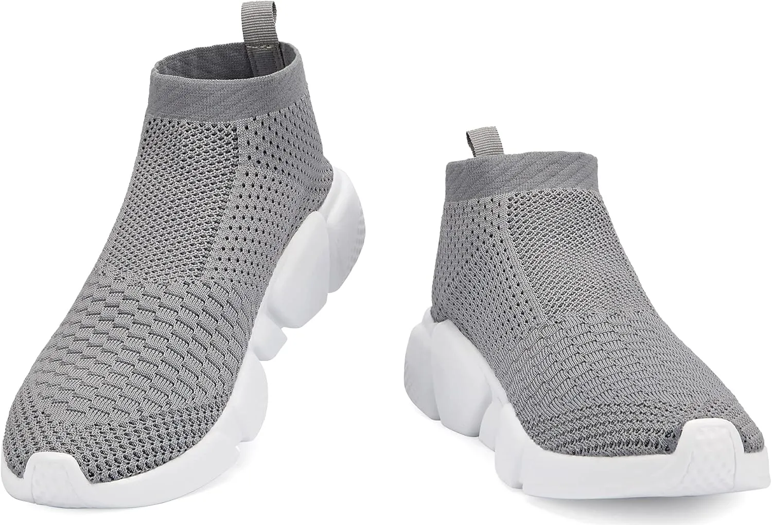 Santiro Mens Walking Shoes Breathable Knit Slip On Sneakers Lightweight Athletic Gym Shoes