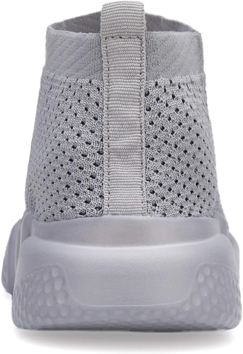 Santiro Mens Walking Shoes Breathable Knit Slip On Sneakers Lightweight Athletic Gym Shoes