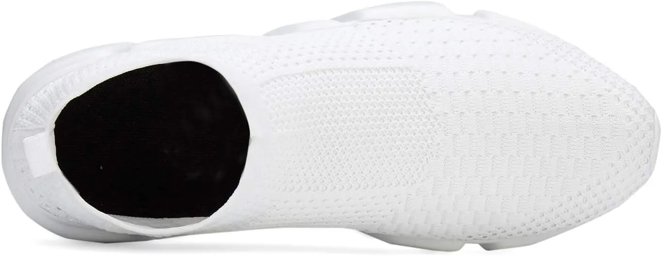 Santiro Mens Walking Shoes Breathable Knit Slip On Sneakers Lightweight Athletic Gym Shoes