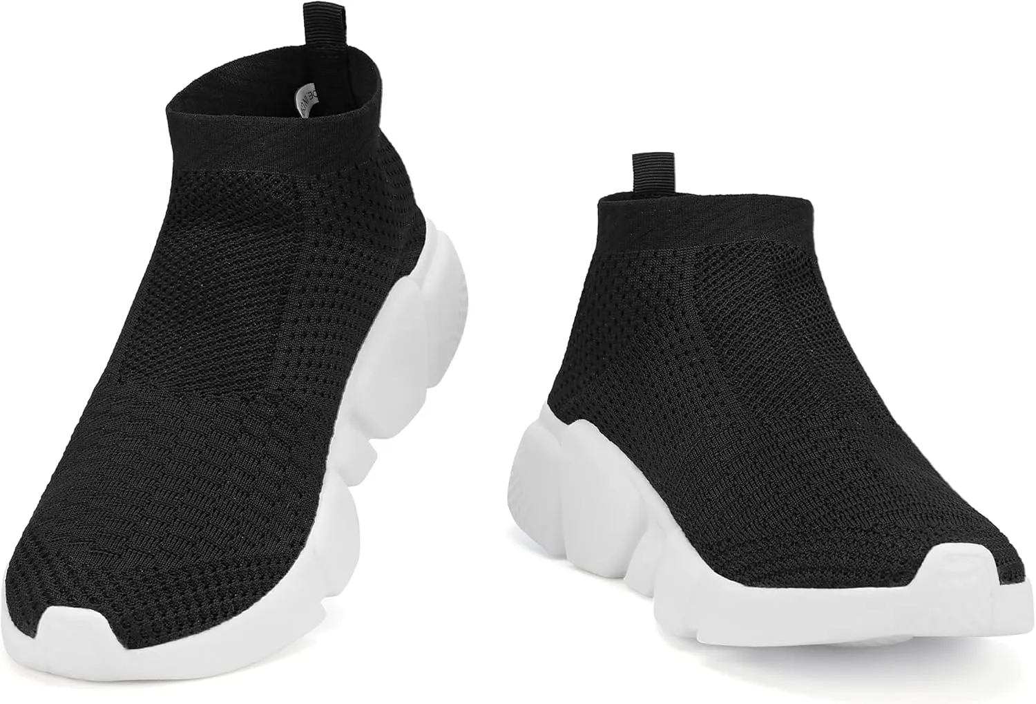 Santiro Mens Walking Shoes Breathable Knit Slip On Sneakers Lightweight Athletic Gym Shoes