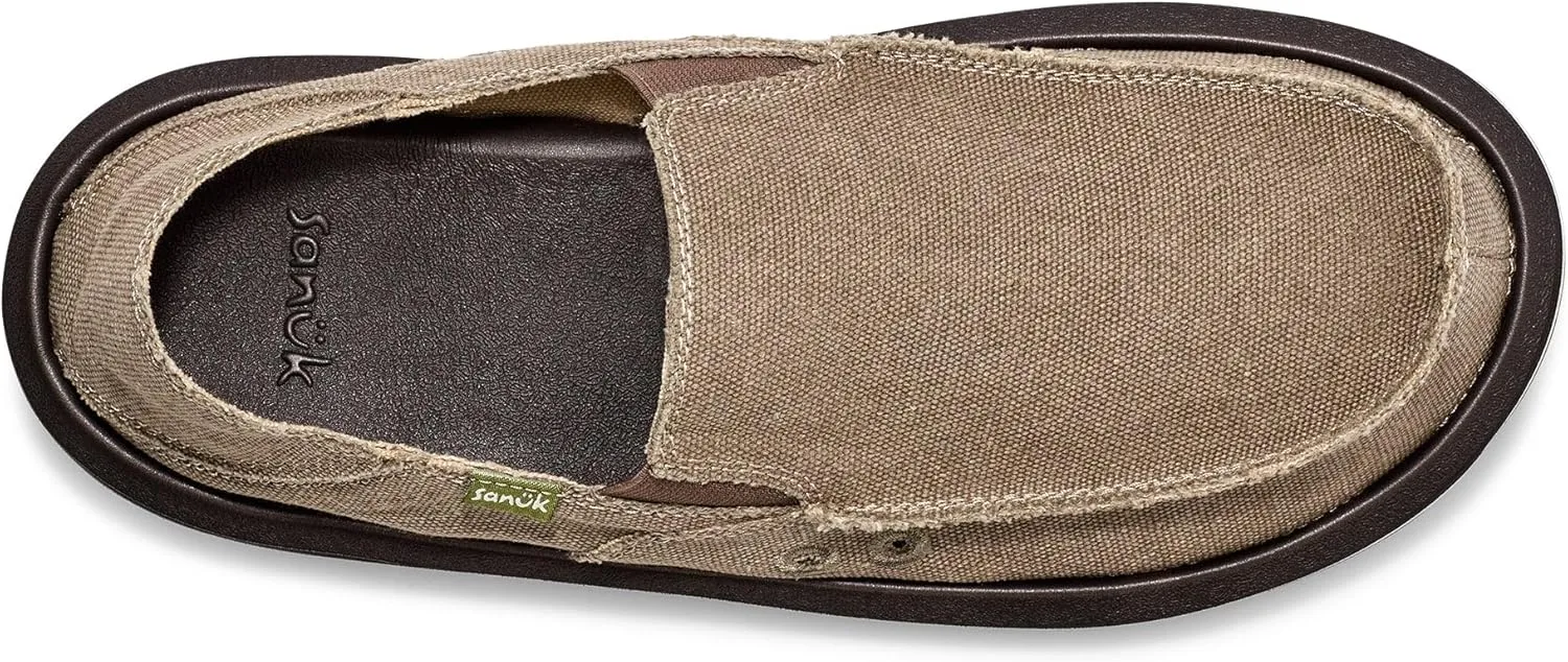 Sanuk Mens Donny Loafers for Men | Mens Shoes | Slip On Shoes for Men | Men's Slip-on Loafers | Memory Foam Footbed