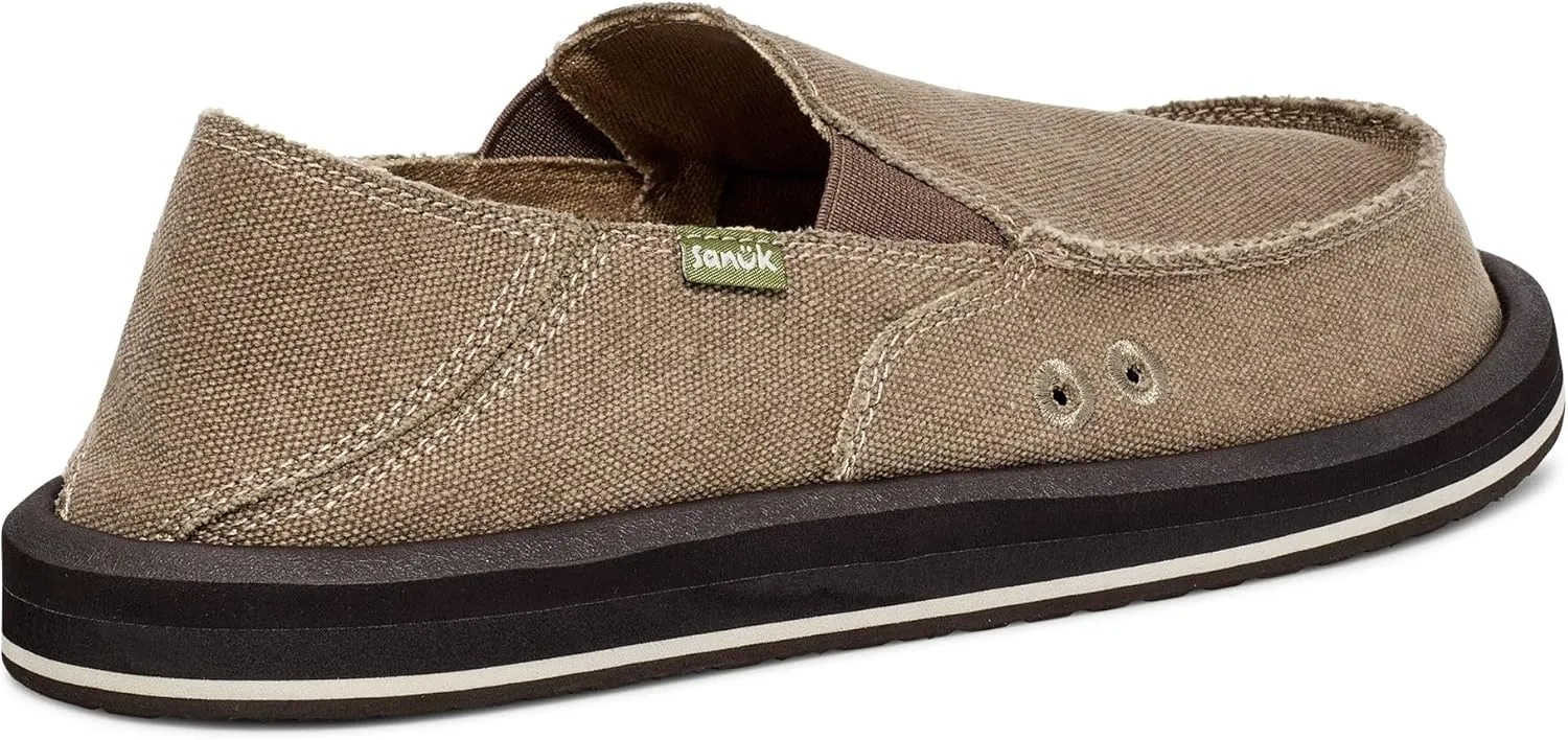 Sanuk Mens Donny Loafers for Men | Mens Shoes | Slip On Shoes for Men | Men's Slip-on Loafers | Memory Foam Footbed