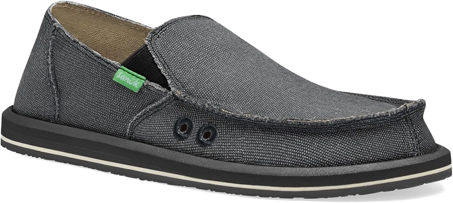 Sanuk Mens Sidewalk Surfer | Mens Shoes | Slip On Shoes for Men | Men's Slip-on Loafers | Memory Foam Footbed