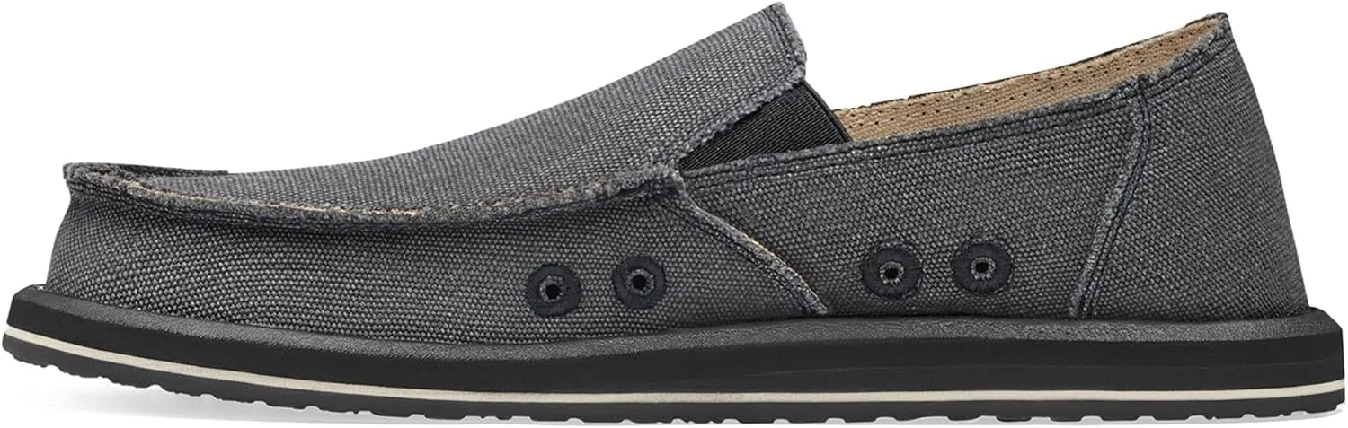 Sanuk Mens Sidewalk Surfer | Mens Shoes | Slip On Shoes for Men | Men's Slip-on Loafers | Memory Foam Footbed